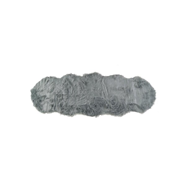Palacedesigns 2 x 6 in. Sheepskin Rug - Grey PA1852153 - main